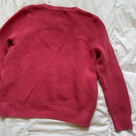 appleseeds Soft pink chunky knit sweater sz PL cotton comfy cottagecore cabin - Picture 6 of 7